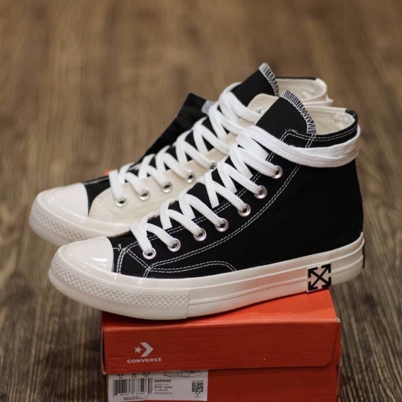 SEPATU CONVERSE 70S X OFF WHITE BLACK CREAM HIGH QUALITY