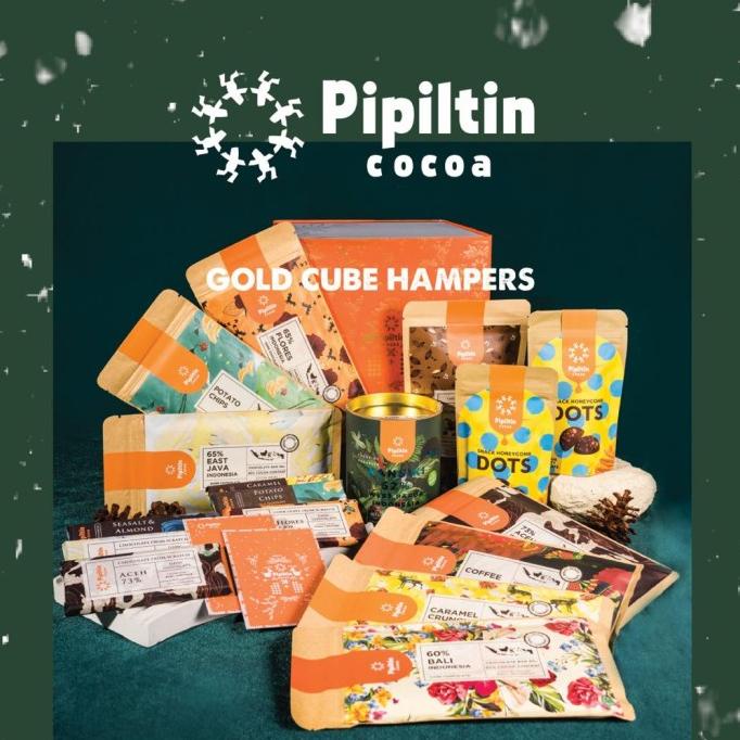 

[BISA COD] Pipiltin Cocoa Chocolate - Chocolate Gift Gold Cube Hampers