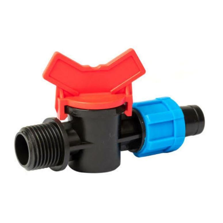 Cuma Di Sini drip tape valve 1/2" x 16mm selang - konektor kran selang drip hidroponik - canister di