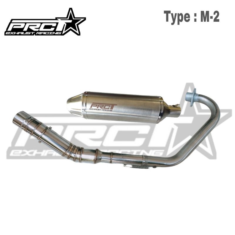 Kenalpot Original PRCT RACING Type M-2 universal untuk satria Fu, Vixion, CB150, CB150R,R15 dll