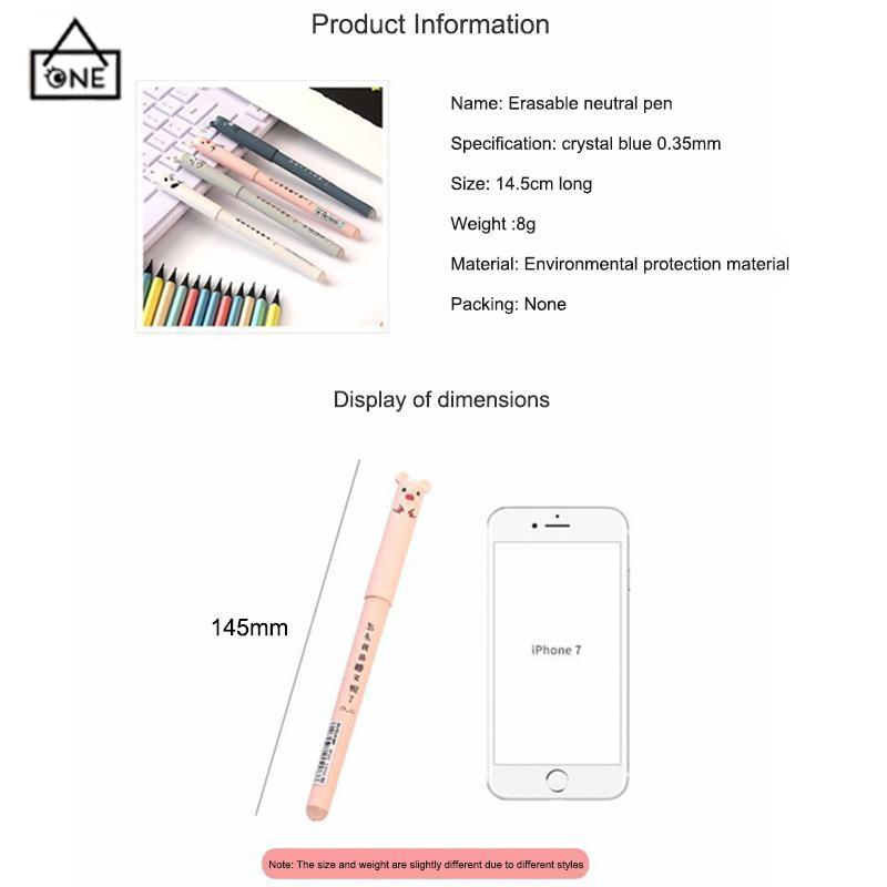 COD❤️Set Pena Gel yang Dapat Dihapus Batang Isi Ulang Ballpoint yang Dapat Dicuci Menangani Alat Tulis Perlengkapan Tulis Sekolah-A.one