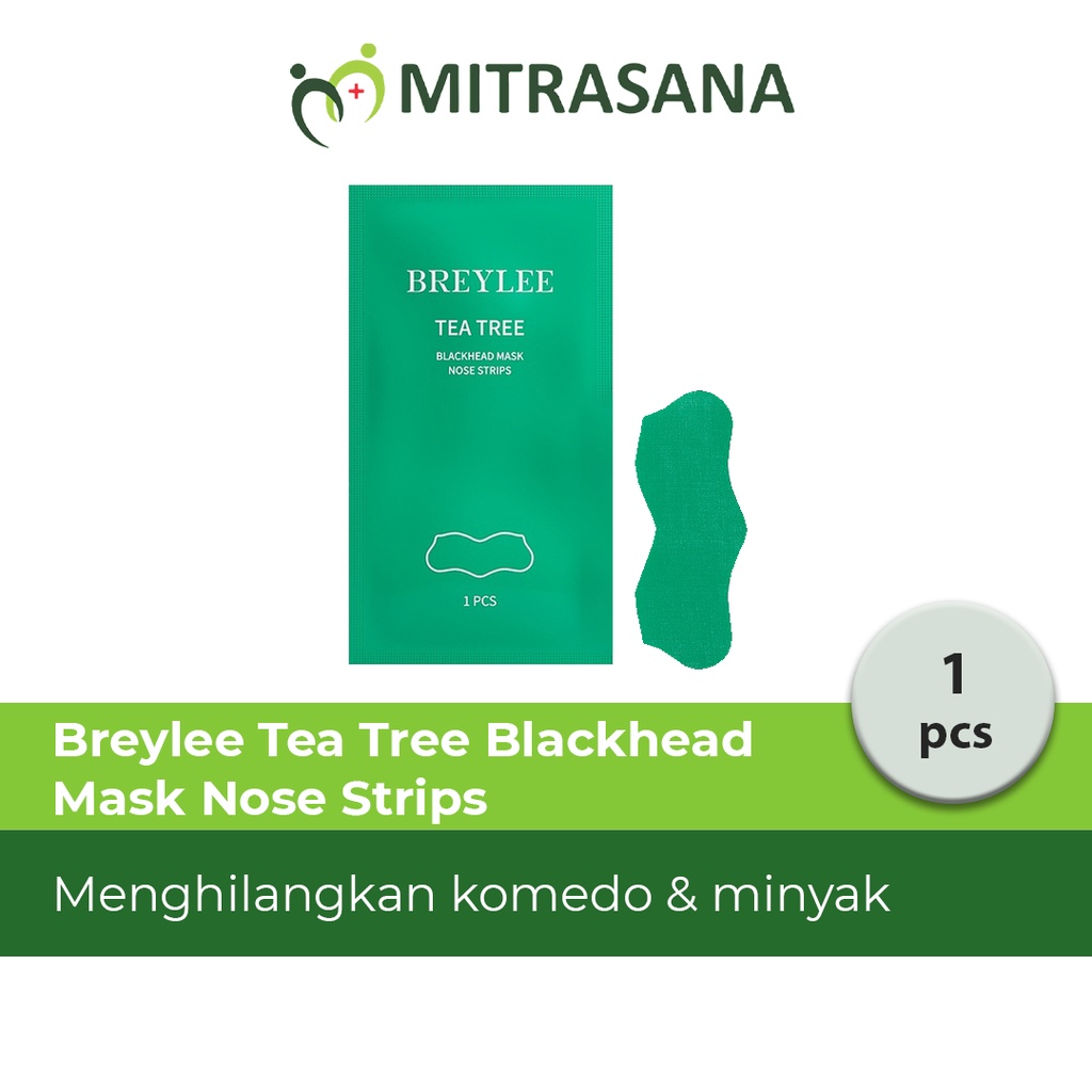 BREYLEE Tea Tree Blackhead Mask Nose Strips - Masker Hidung Pembersih/Pengangkat Komedo (1 Strip)