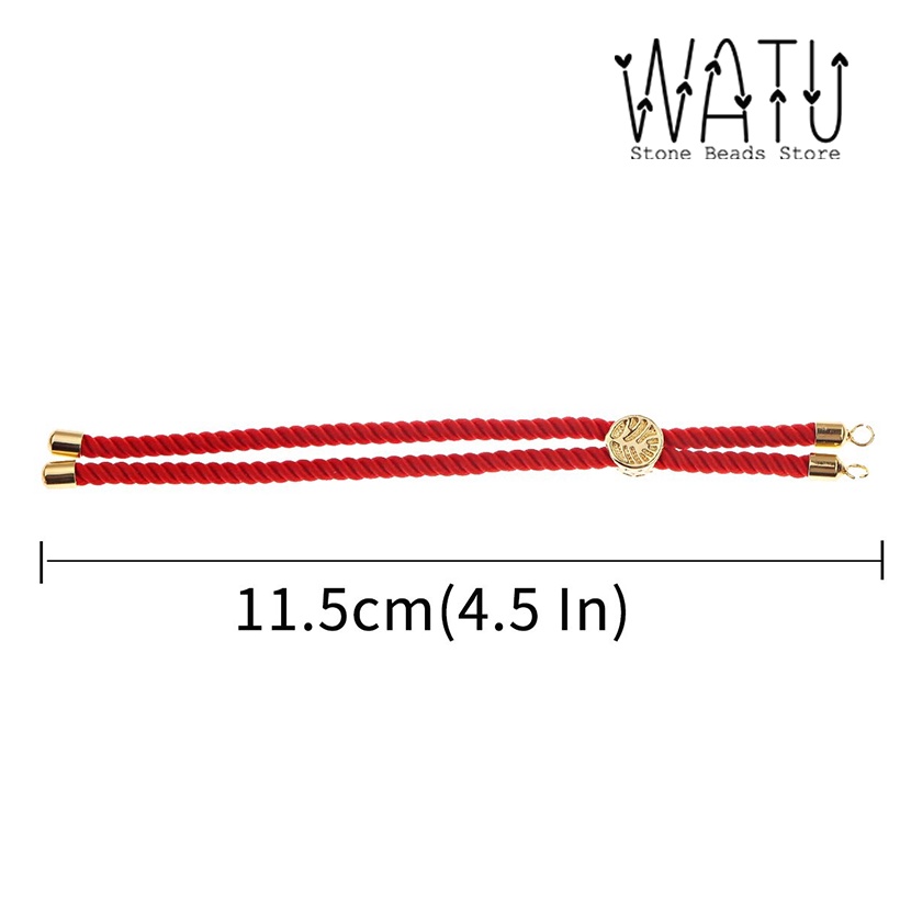 Gelang Serut Tali Adjustable Dapat Disesuaikan Liontin Emas