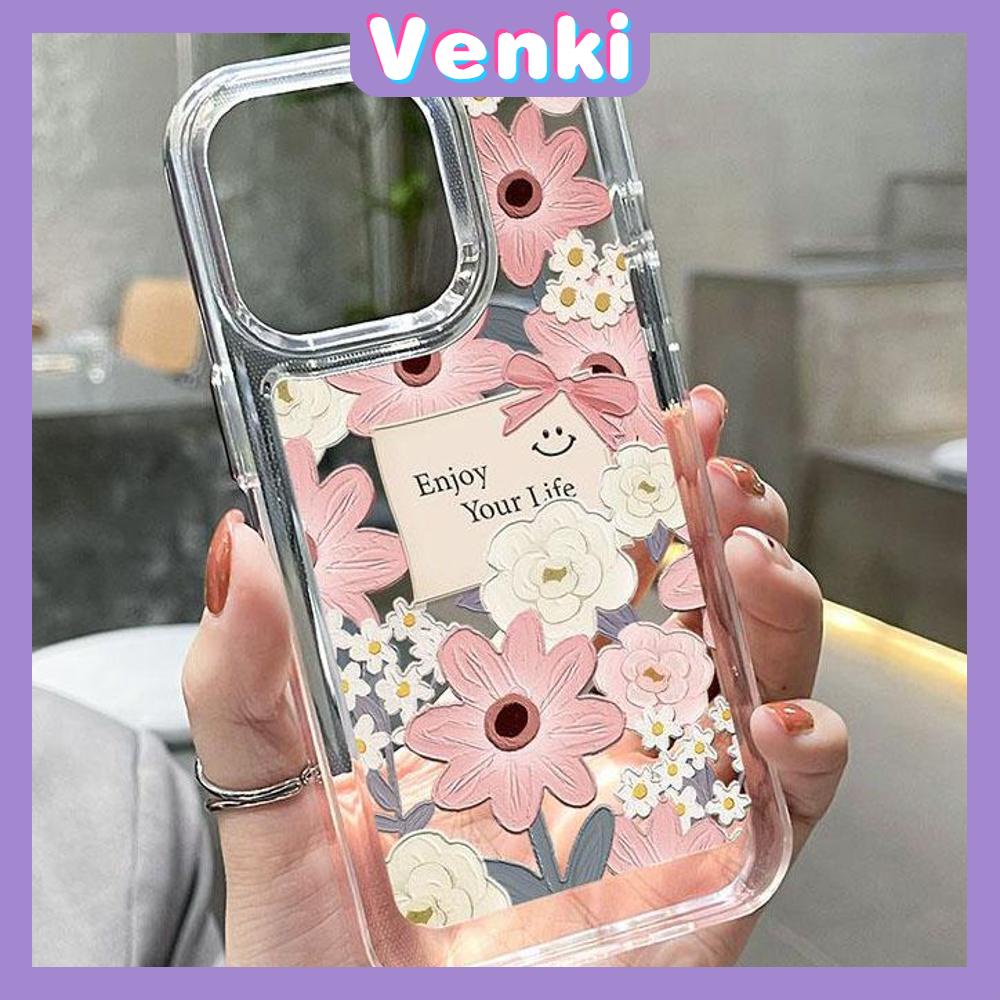 iPhone Case High Quality HD Transparent Acrylic Hard Case Tulip Floral Metal Button Camera Protection Shockproof Compatible For iPhone 14 13 12 11 Pro Pro Max 7 8 Plus XR