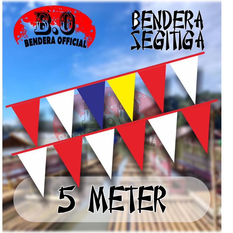 Umbul Umbul Warna Warni Umbul umbul rarawis segitiga Termurah