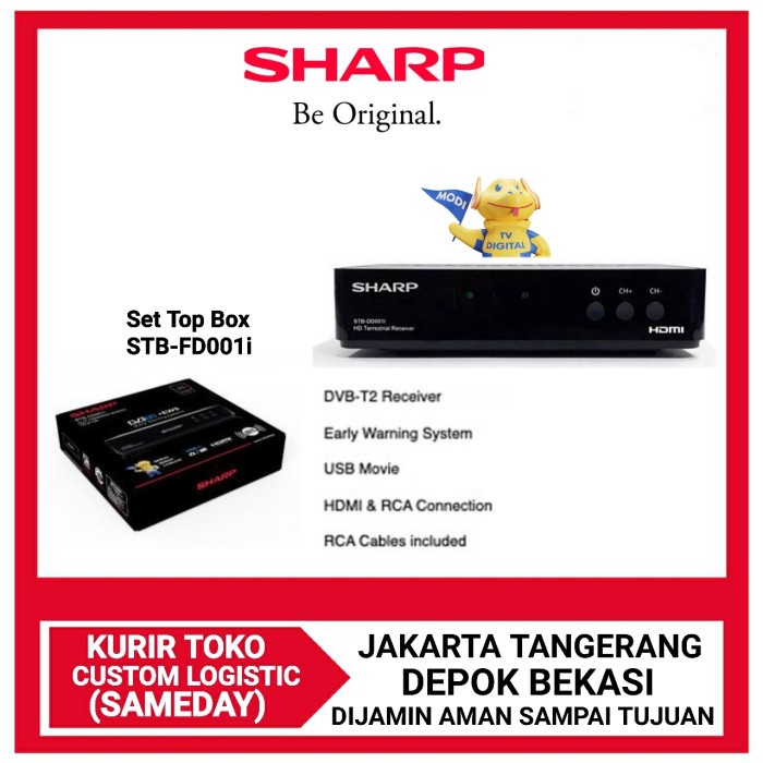 Sharp Set Top Box STB-DD001i Digital TV Receiver STB DVB-T2 HEMAT