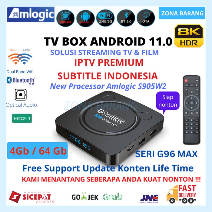 Full Apps Tanix TX6S 4Gb Ram + 64Gb Rom UHD 8K Android 10 Smart TV Box HEMAT