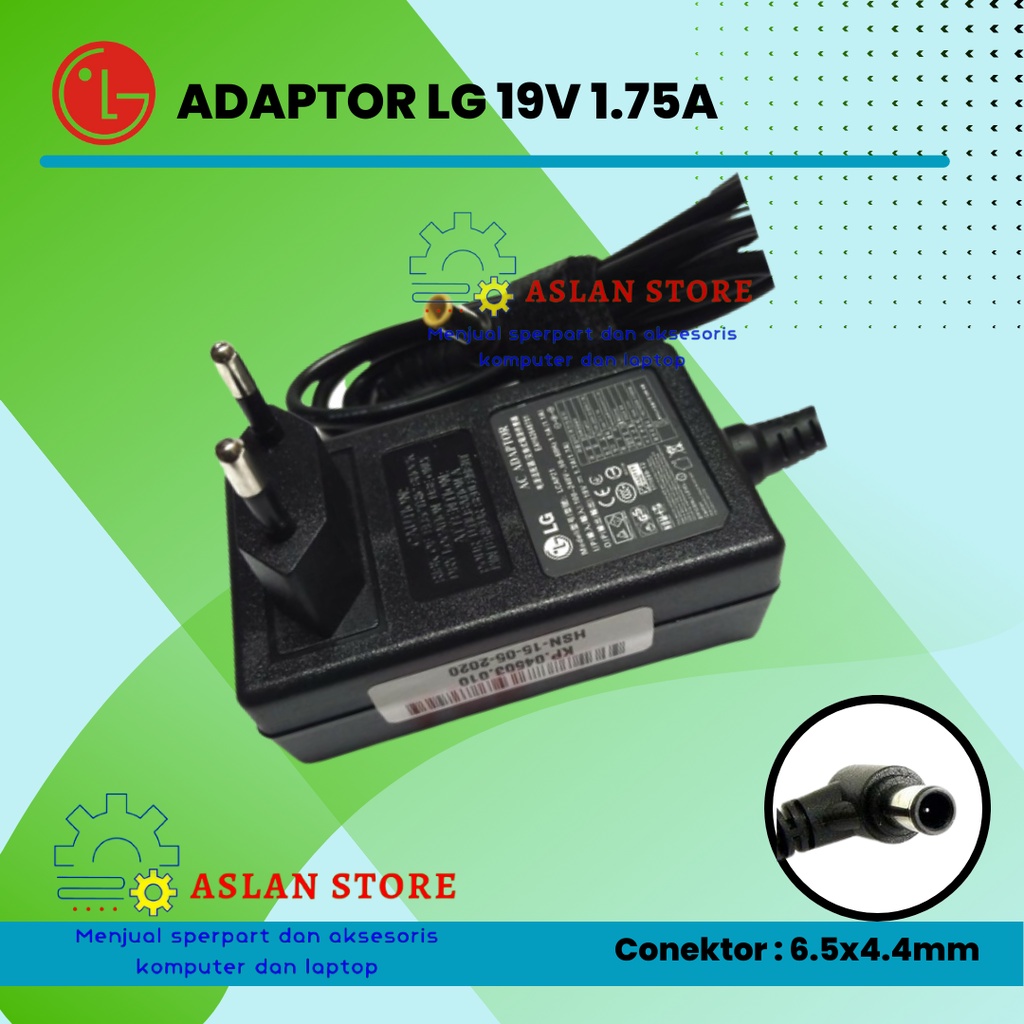 Adaptor LED LG Monitor/charger TV LG 19V 1.7A 65W  Original