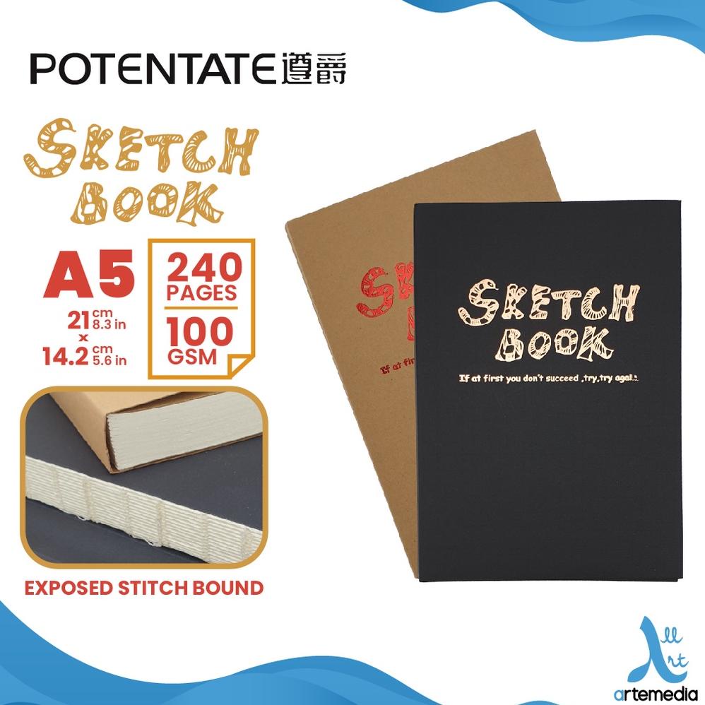 

BISA COD Buku Sketsa Potentate A5 Exposed Stitch Bound Sketchbook