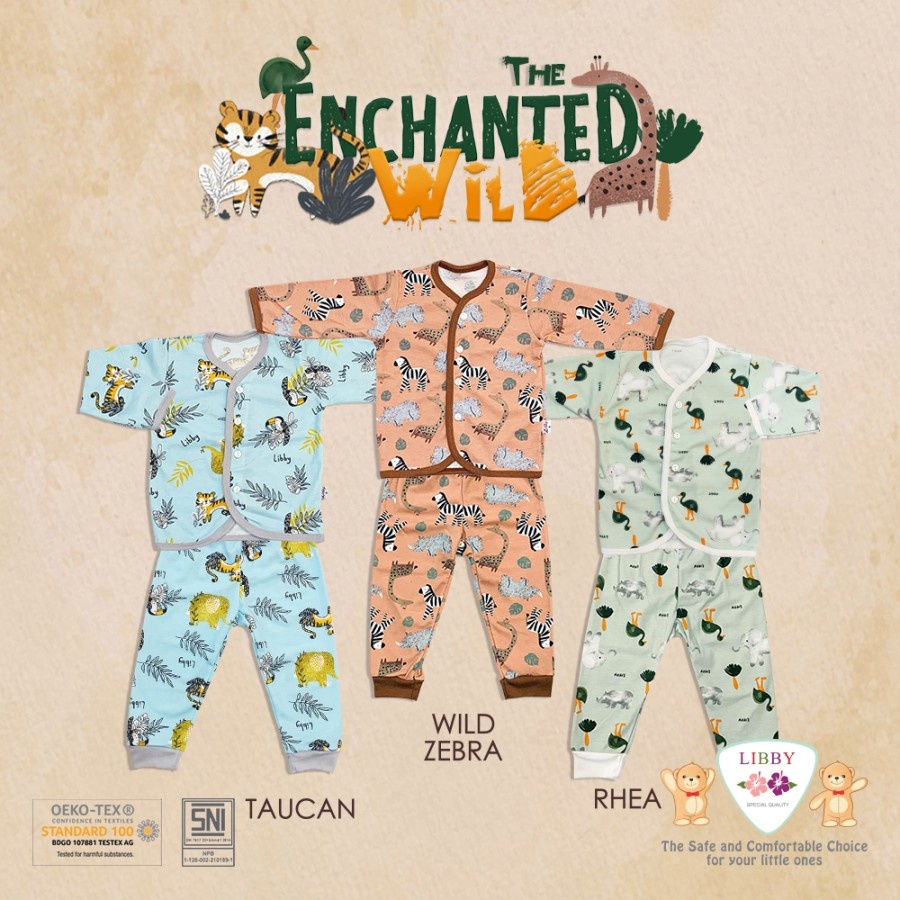 Libby Enchanted Wild Setelan Panjang-Panjang Kancing Depan