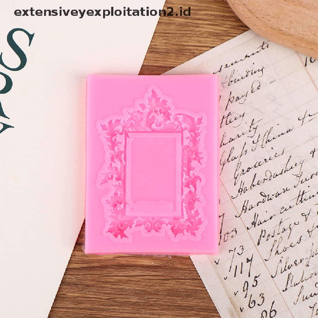 {NEW} 1pc Cetakan Fondant Renda Geser Bingkai Foto Silikon Permen Kue Border Dekorasi.