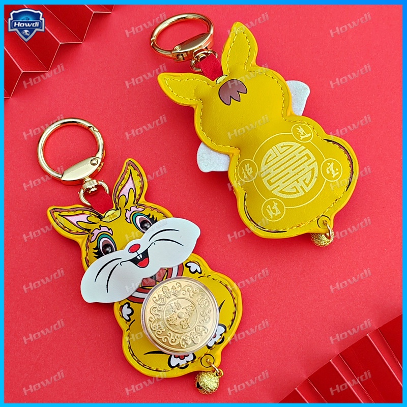 Hadiah Year of the Rabbit Zodiak Earn Rabbit Keyring Turn Rabbit Keyring Gantungan Kunci Mobil