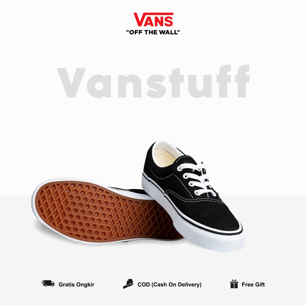 Era Classic Black White Cuople Pria Wanita BNIB Original 100% Guarated Cowok Cewek Vanz Era Ori