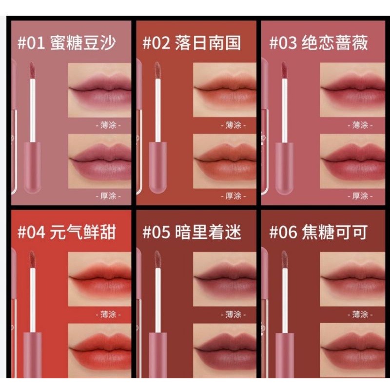 lameila lip glaze matte lipstick anti air lipstik velvet lip gloss LM-1041-LIPSTIK