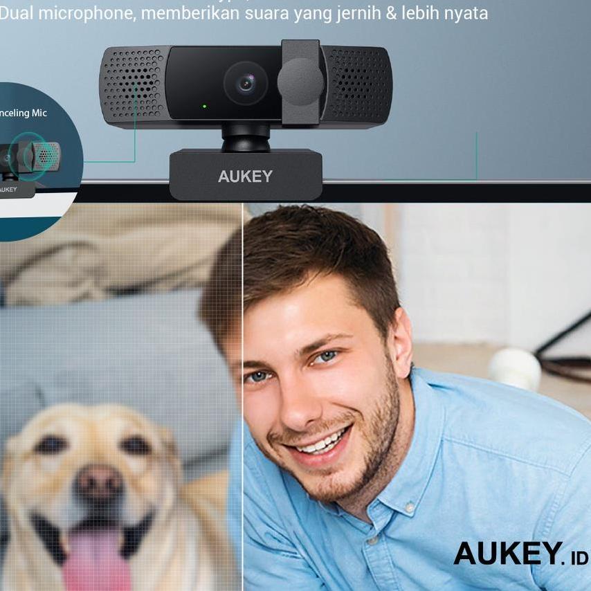 BISA COD ✔️Aukey Webcam PC-LM7 Overview Full HD Video 1080p - 500906|SQ4