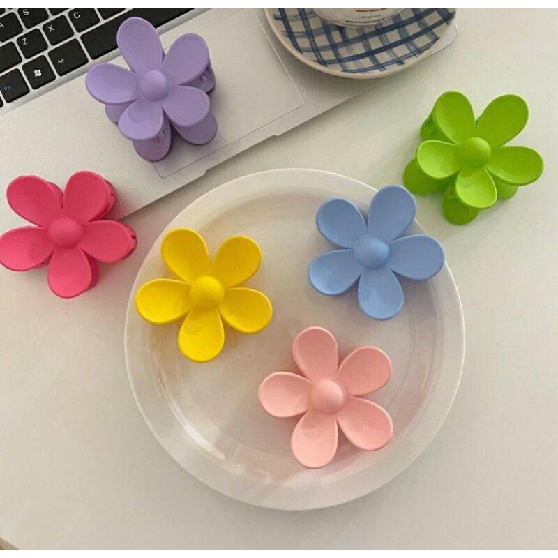 JEDAI BUNGA DOFF 5CM DAN 7.5CM JEPIT RAMBUT KOREA UNIK MODEL BUNGA FLOWER HAIRPIN JEDAI HERKULES
