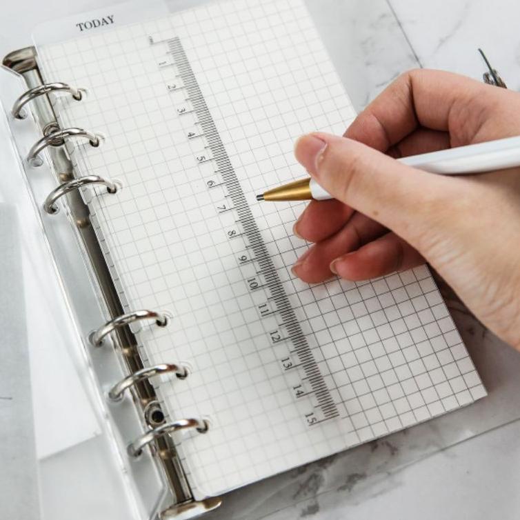 

ㅡ 6 ring binder transparan A5 A6 - journal planner notebook buck tulip catatan polos ［thehanscorner］ ㊏