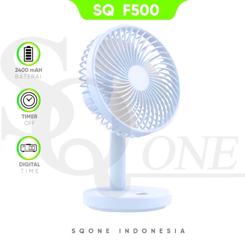 Kipas angin Tampilan Digital F500 SQ ONE + Fitur time otomatis kipas portable canggih kekinian denga