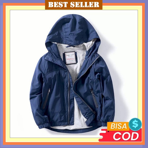 Jaket Gunung Anak Unisex Laki Laki Perempuan Couple Merk Hoofla Kids Color Block Jacket Anti Air Unt