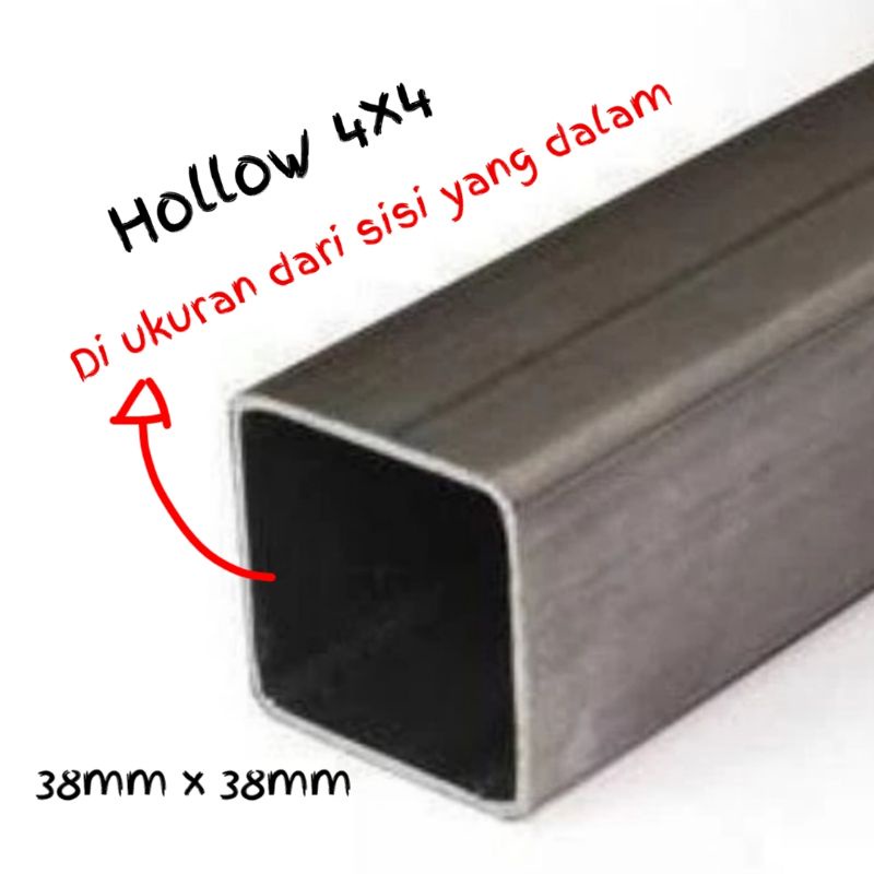 Kaki Karet Holo 4x4 / Kaki Besi Kursi Meja Rak hollow Full Padat Solid