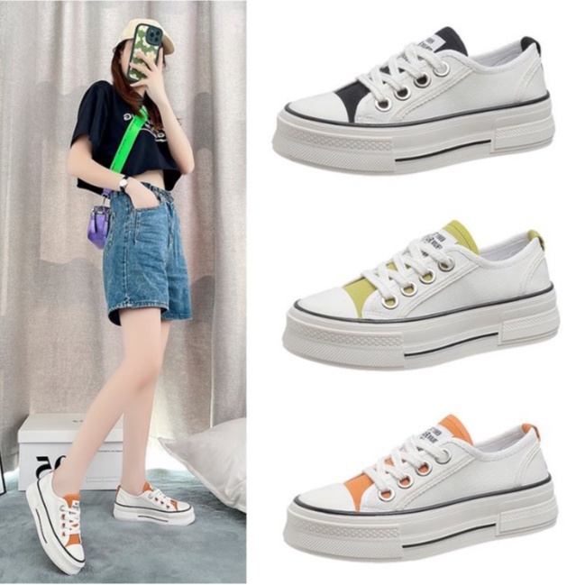 TBIG [COD] Sepatu Sneakers DONNAS Sepatu Kanvas Import Wanita Sepatu Korea Style Sekolah Kuliah