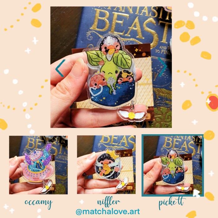 Fantastic Beasts Popsocket: Niffler, Occamy, Pickett