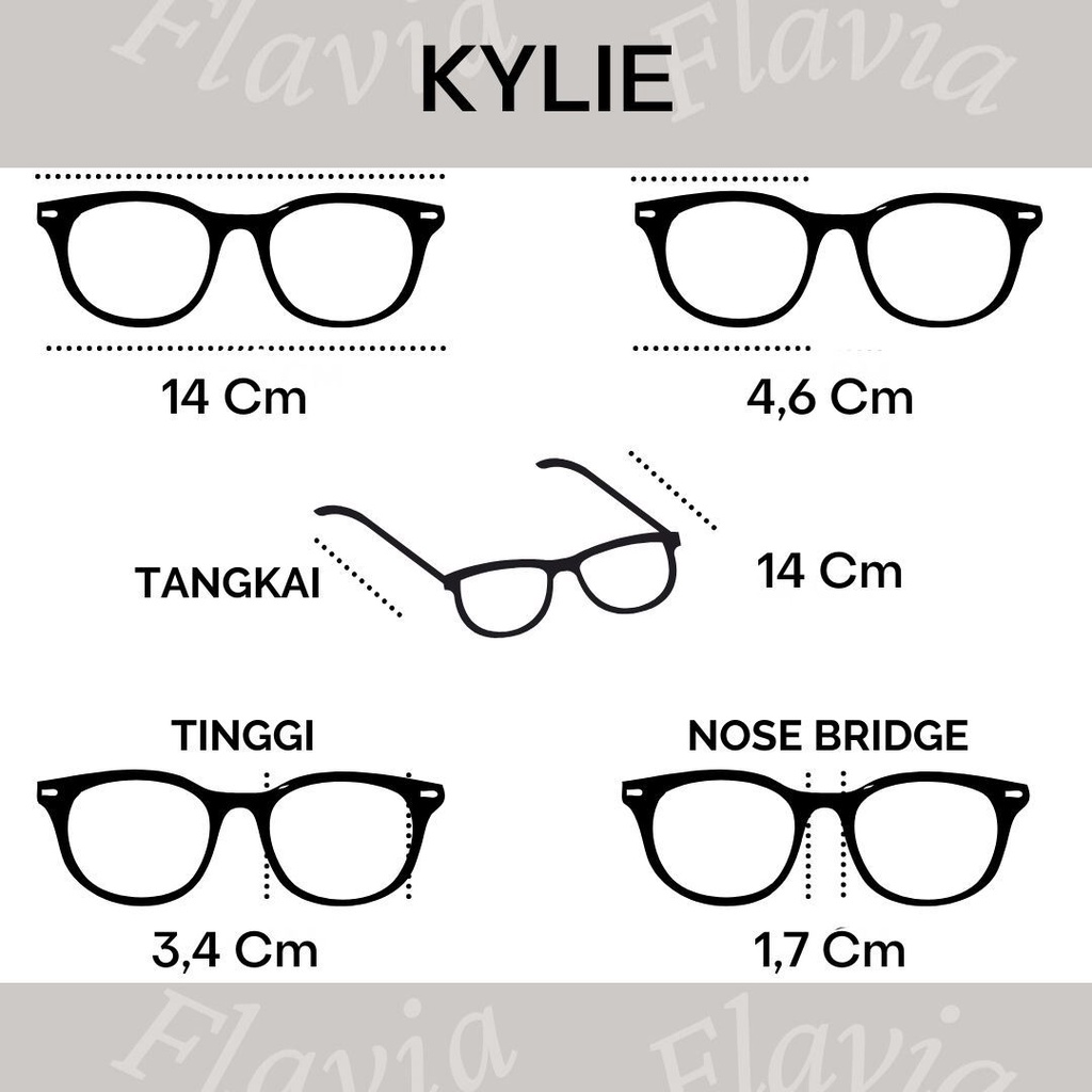 Flavia Eyewear - Kacamata kylie Acetat (custom minus, photochromic, blueray, bluechromic)