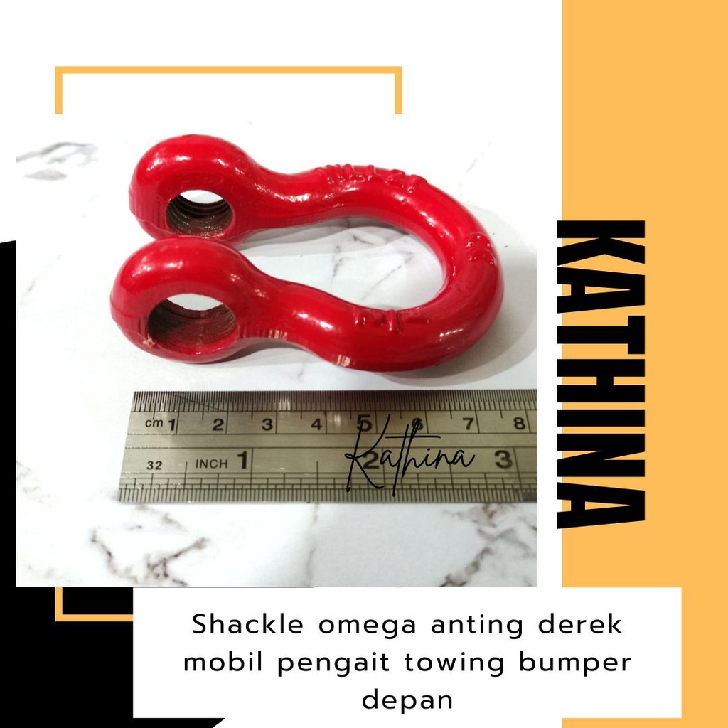 Shackle Omega Anting Derek Mobil Pengait Towing Bumper Depan