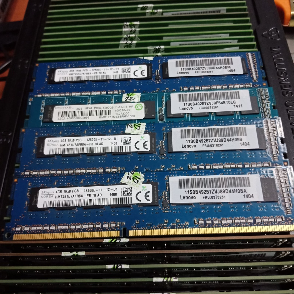 MEMORY RAM SERVER DDR3 4GB ECC UDIMM 2Rx8 PC3-12800E/ PC3L-12800E For all PC SERVER XEON ORIGINAL 100%original