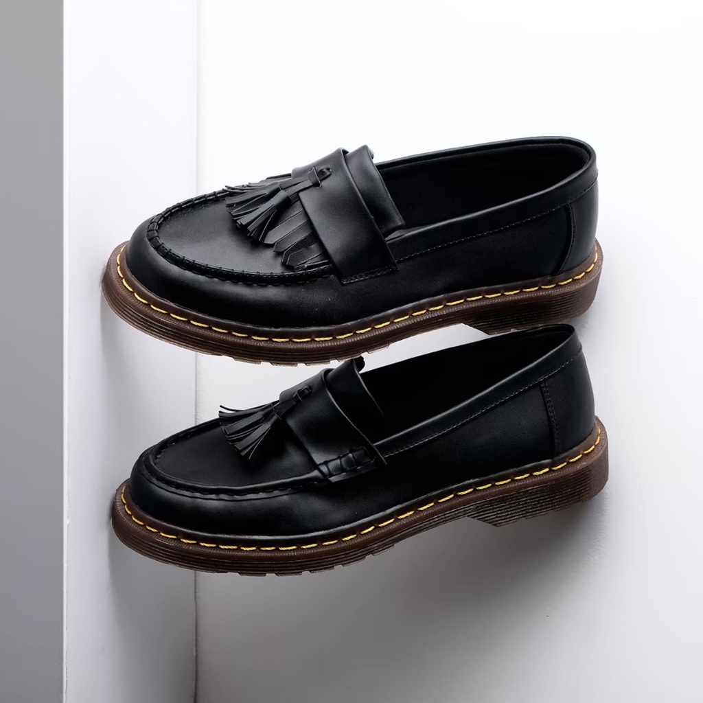 ZIGGY FULL BLACK ORIGINAL x JACK Sepatu Loafers Hitam Pria Slip On Formal Casual Kerja Kantor Kuliah Slop Resmi Kantoran Pesta Wedding Kondangan Nikah Selop Docmart Jalan Santai Hangout Modern Penny Loafer Semi Kulit Premium Footwear Keren Terbaru Branded