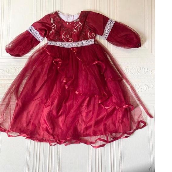 Model Baru옷 baju pesta muslim anak / baju pesta anak / gaun muslim renda