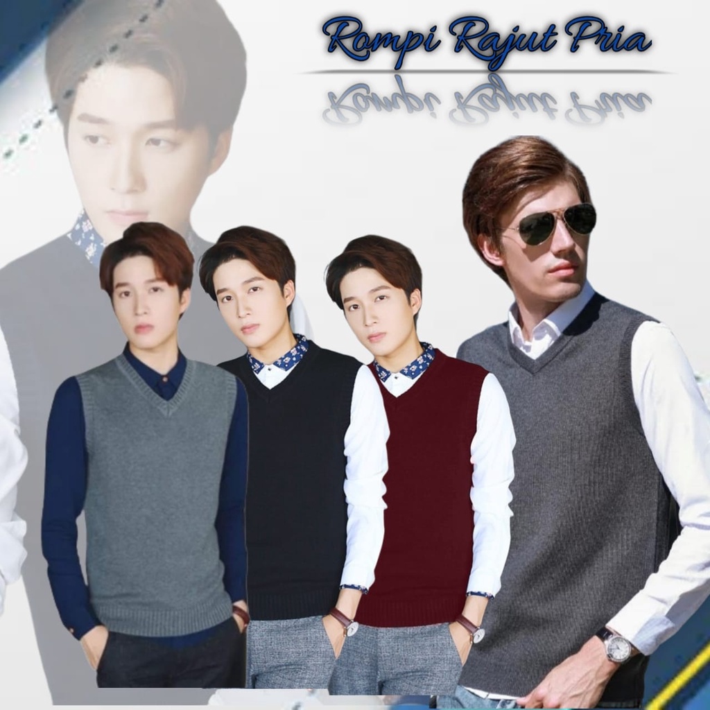 ROMPI RAJUT PRIA / ROMPI PRIA / VEST PRIA / ROMPI RAJUT