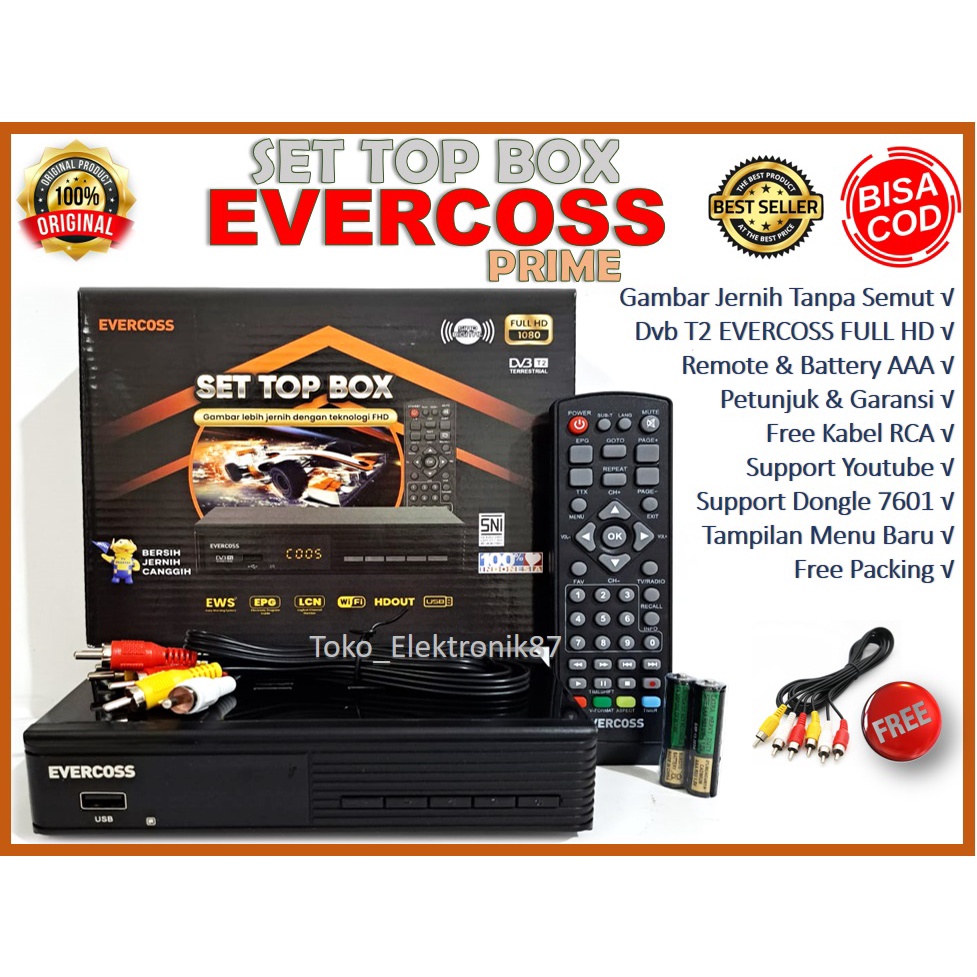 Set Top Box Evercoss Stb Evercoss Digital Tv Evercoss Setopbox Evercoss (Body Baru dan Model Baru)(GROSIR)