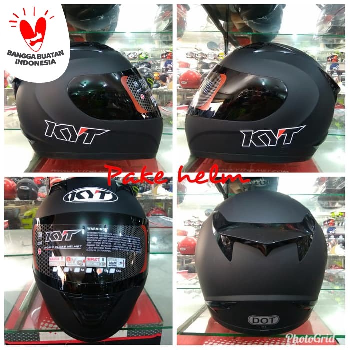 HELM KYT R10 BLACK DOFF FULL FACE
