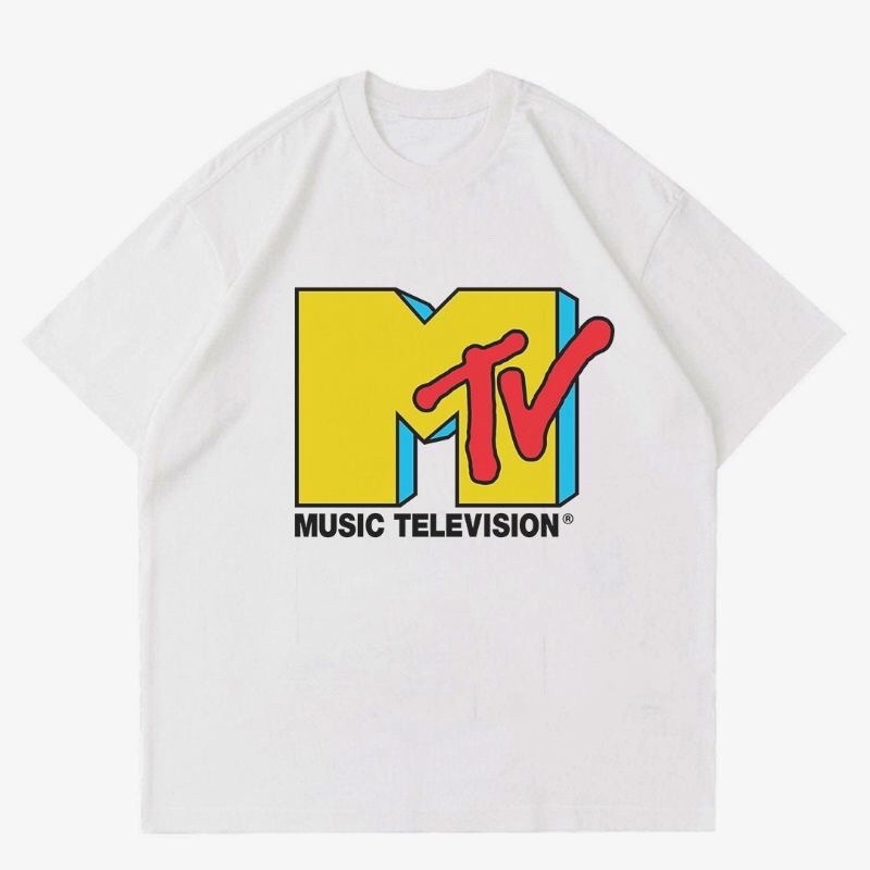 KAOS VINTAGE MTV - MUSIC TELEVISION | T-SHIRT VINTAGE 90’S | BAJU PUTIH MTV OVERSIZE DISTRO