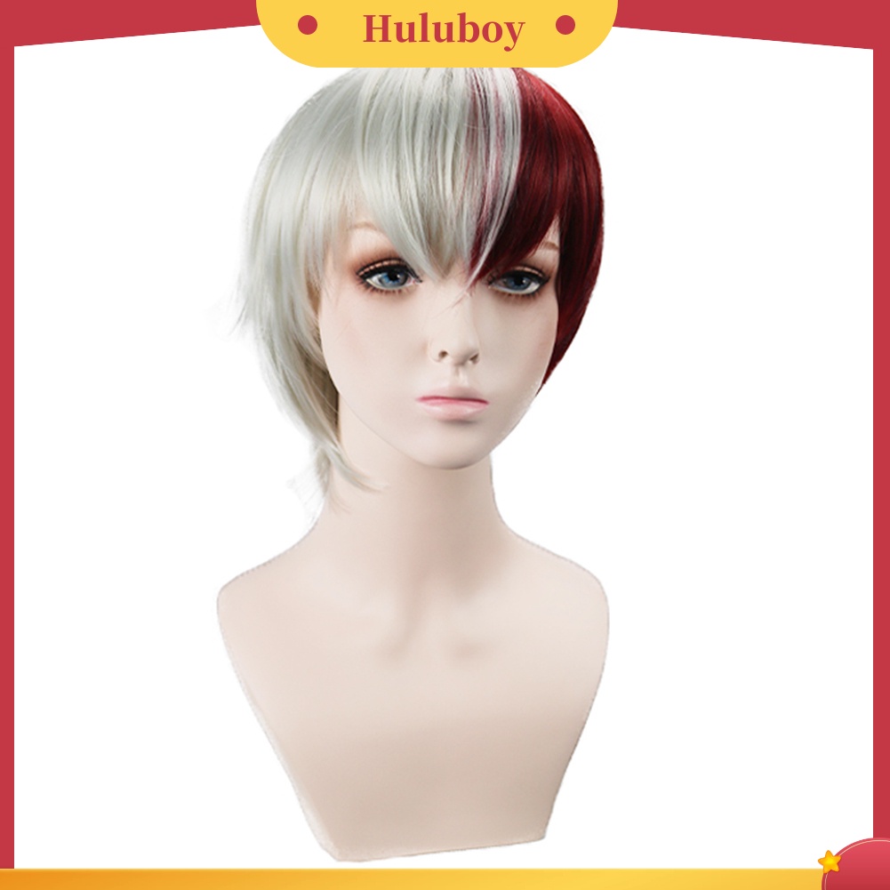 Wig Rambut Sintetis Pendek Tahan Panas Untuk Kostum Cosplay Anime