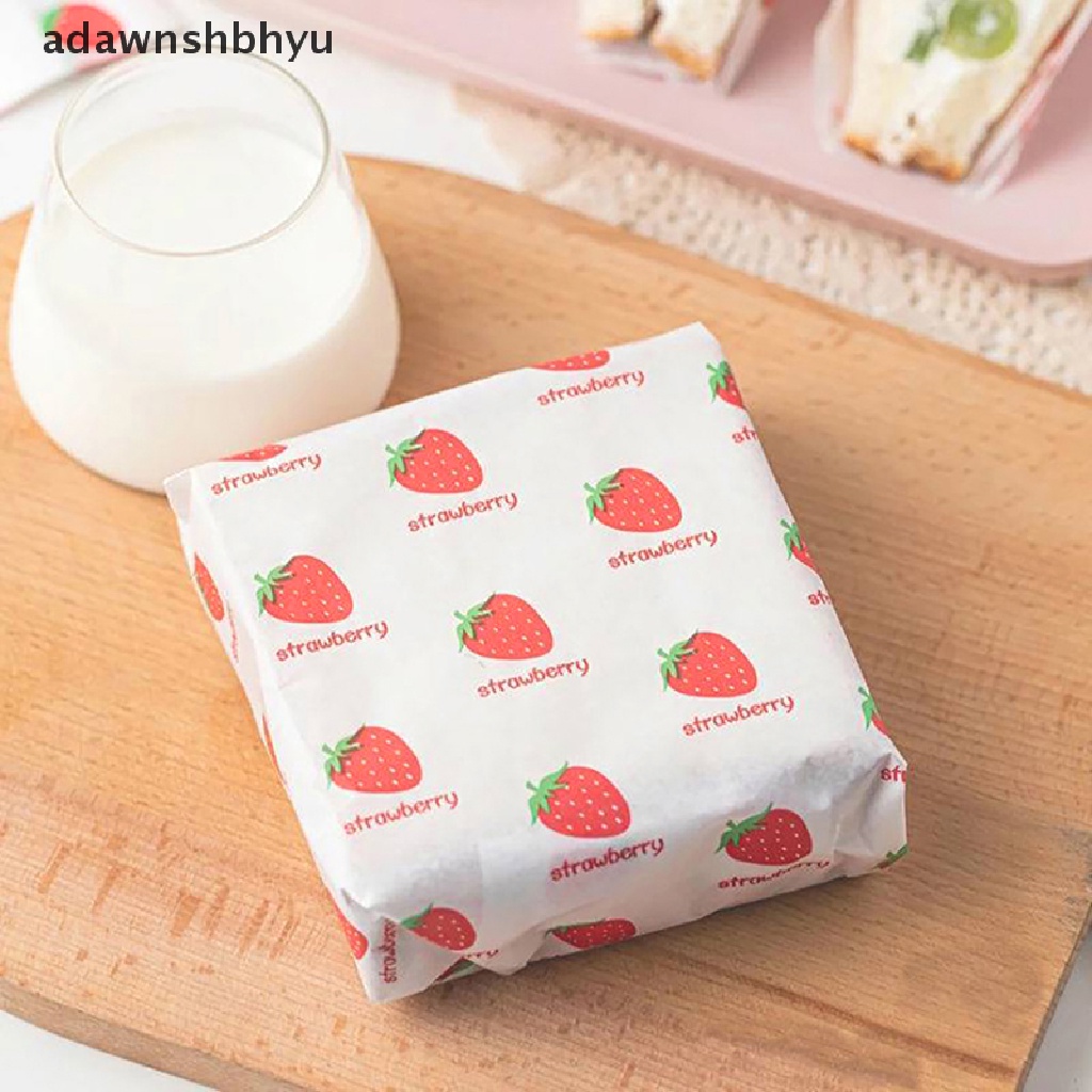 Adawnshbhyu 50pcs greaseproof wax paper wrapping paper Kertas Pembungkus Alat Kue grease paper ID