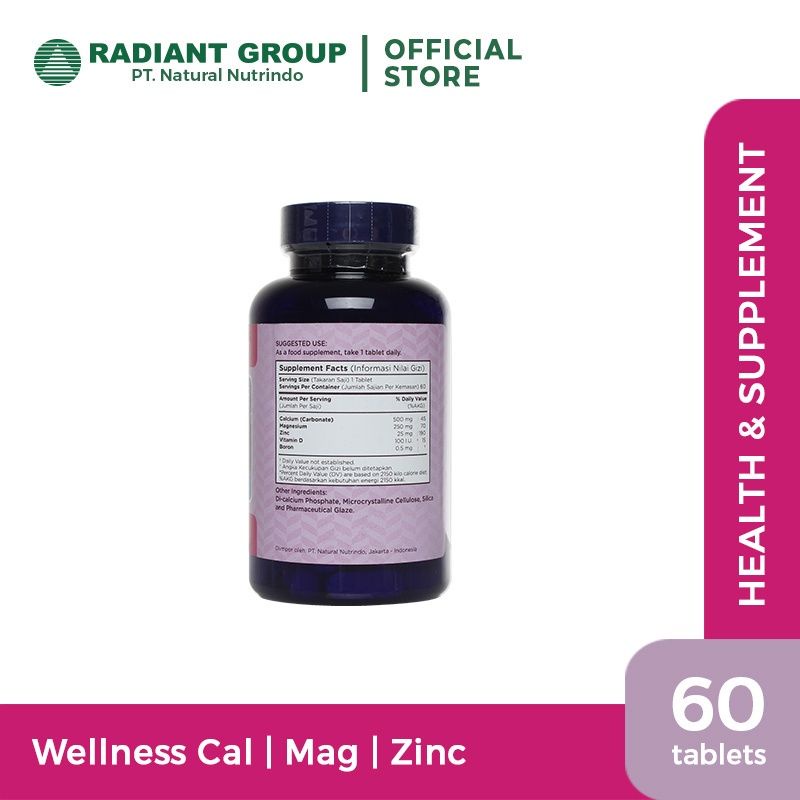 WELLNESS CAL|MAG|ZINC 60 Tab - CALCIUM MAGNESIUM ZINC