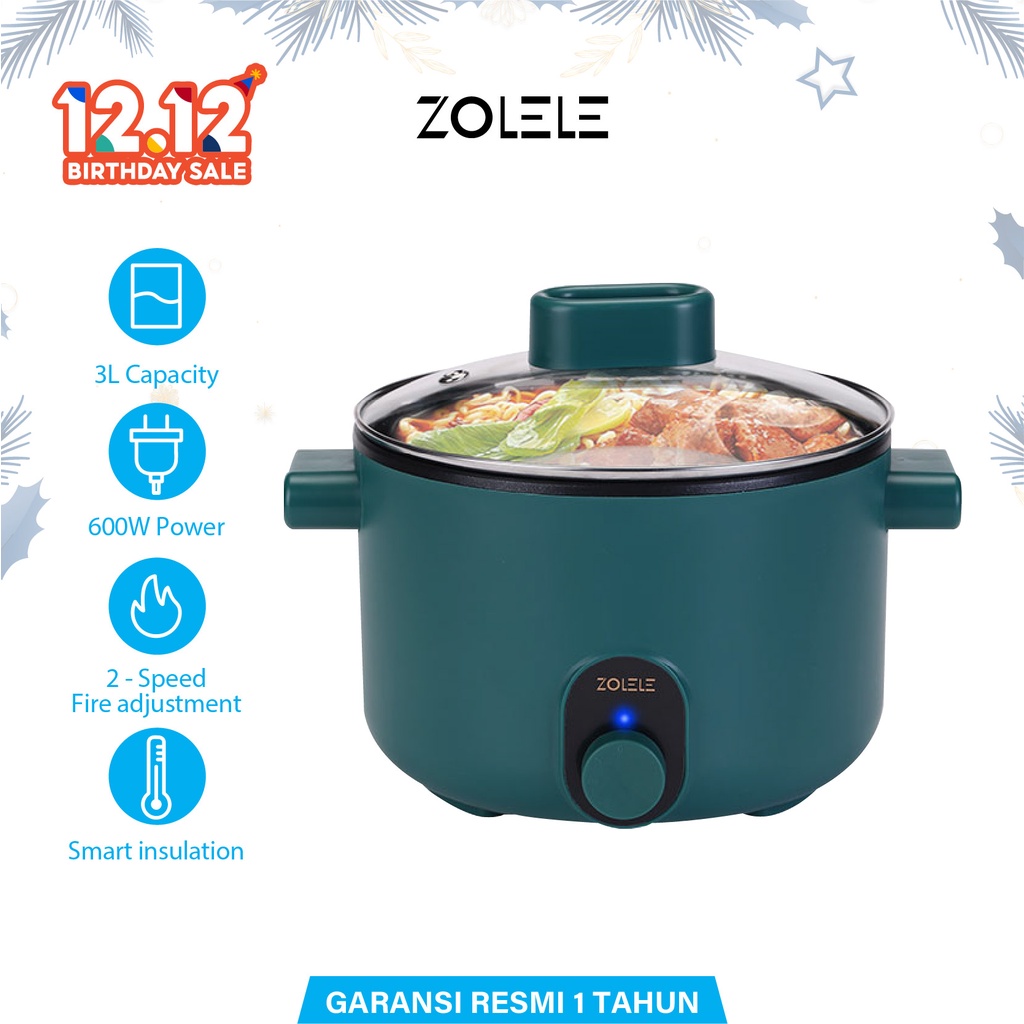 ZOLELE 1.8L Panci Listrik Mini Serbaguna Seri Rice Cooker Magic Com