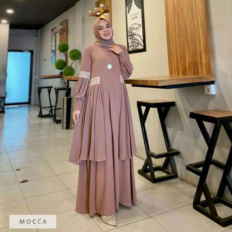 Hazura maxi dress ceruty babydoll cuci gudang gamis