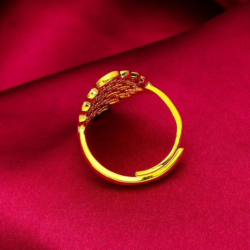 Goldkingdom Perhiasan Fashion Aksesoris Bangkok Emas Asli Kadar 375 Ready Stock Cincin Berlian Wanita Lapis Emas Baru Kaya