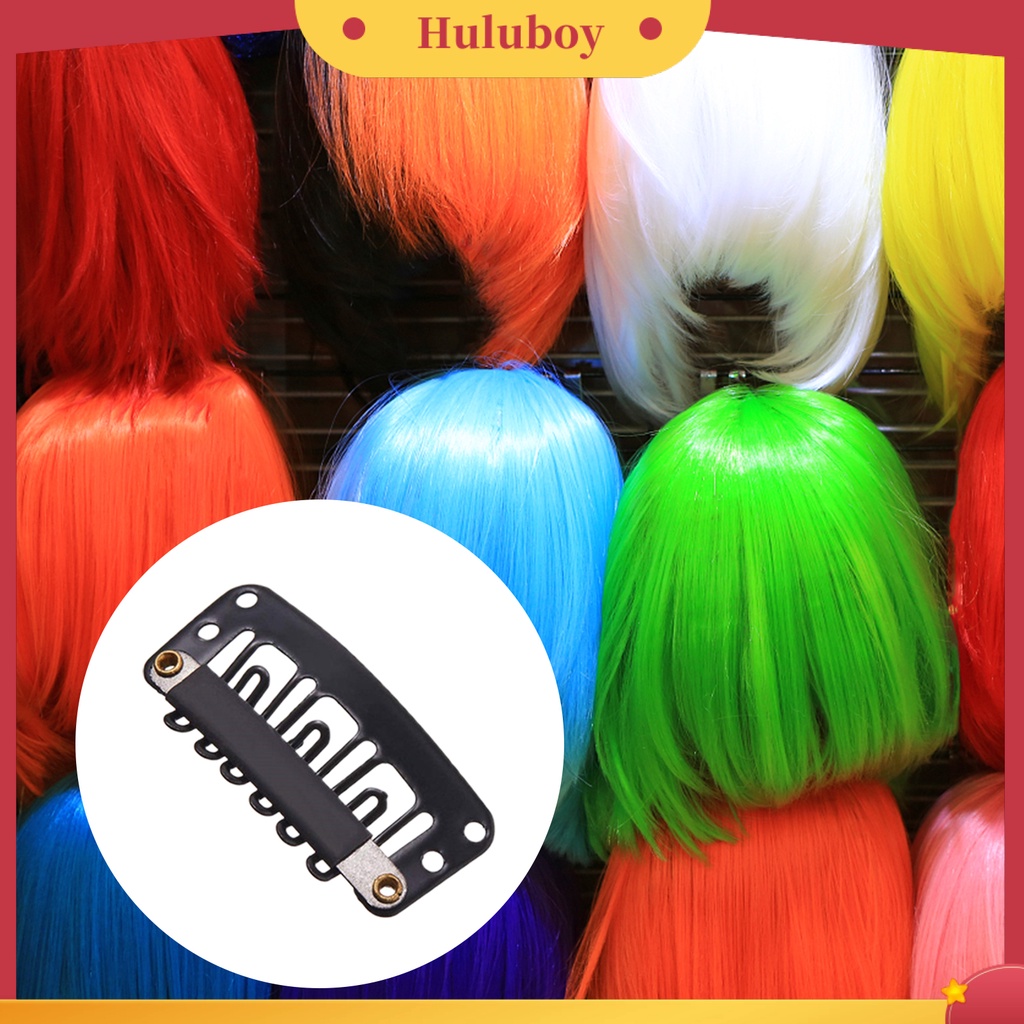 50 Pcs / Set 6 Gigi Klip Ekstensi Rambut Palsu Tidak Terlihat Non slip