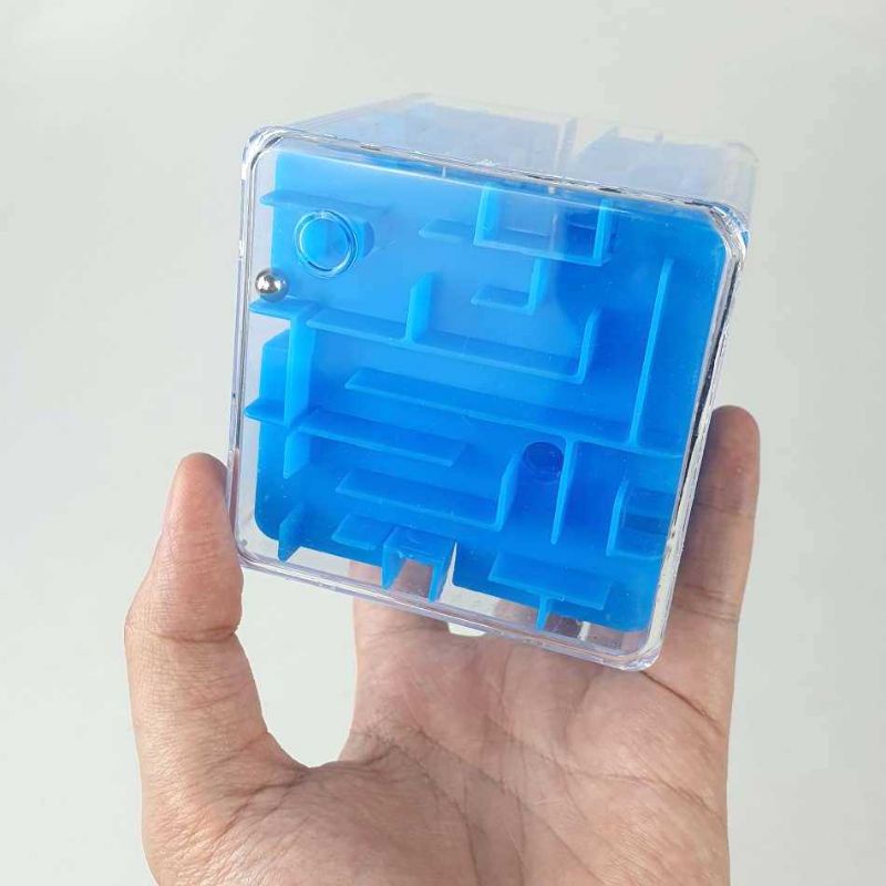 UainCube 3D Maze Labyrinth Speed Puzzle Cube - 6173 Biru Mainan Anak Edukasi Melatih Kecerdasan Otak dan daya ingat bisa untuk Kado Hadiah present