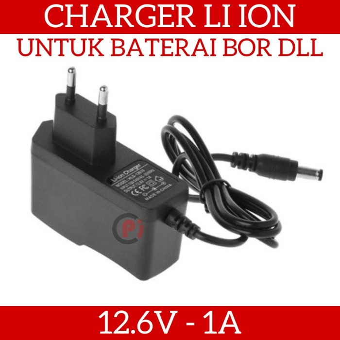 Charger Baterai Bor Cordless Drill 12.6V Li Ion 3S Cas Aki Motor 12V Batere Adaptor