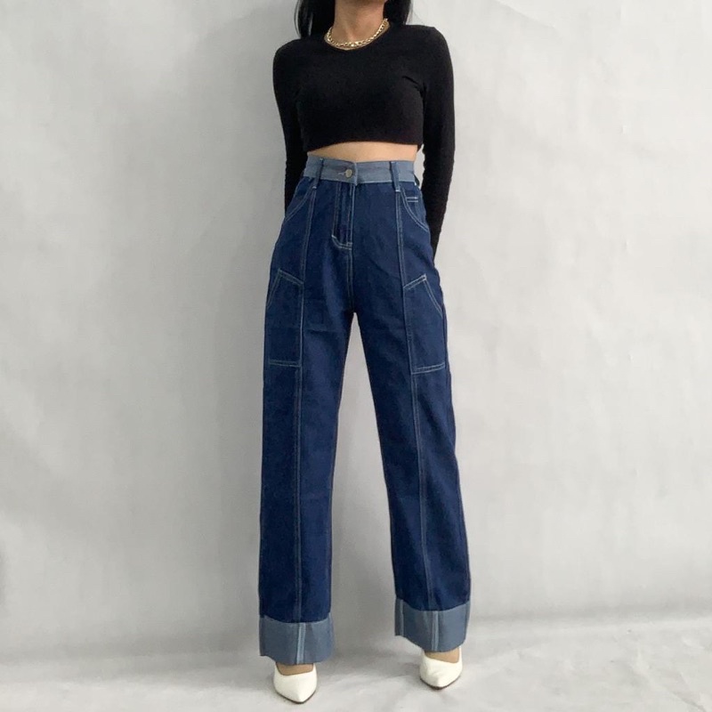 [LUXE.DLABEL] - E84 Jeans | Celana panjang Highwaist wanita Jeans import premium Jeans wanita polos ripped jeans High waist jeans wanita bkk Skinny Jeans High waist Baggy jeans Wideleg Jeans Kulot jeans Boyfriend jeans Wanita Kargo Jeans