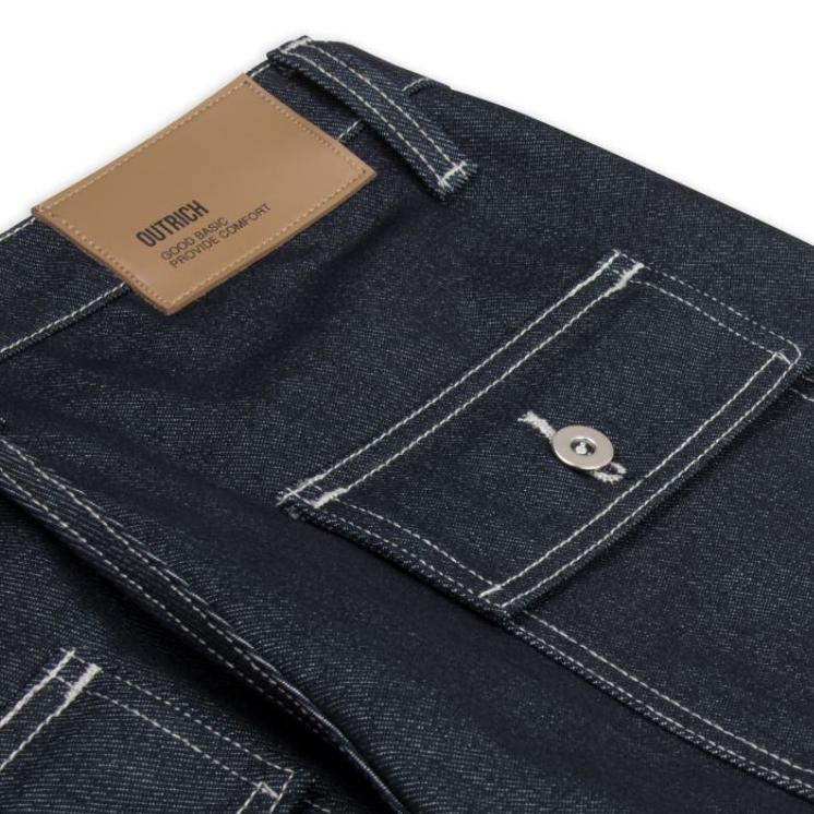 OUTRICH - CELANA FATIGUE DENIM REGULER / FATIGUE DENIM BLUE BLACK –CAD.11De22ѕ