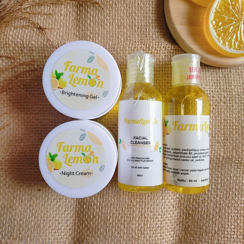 (BPOM)FARMA LEMON 4in1 / SKINCARE JERAWAT / FLEK / PORI-PORI BESAR / MENCARAHKAN / MENGONTROL MINYAK