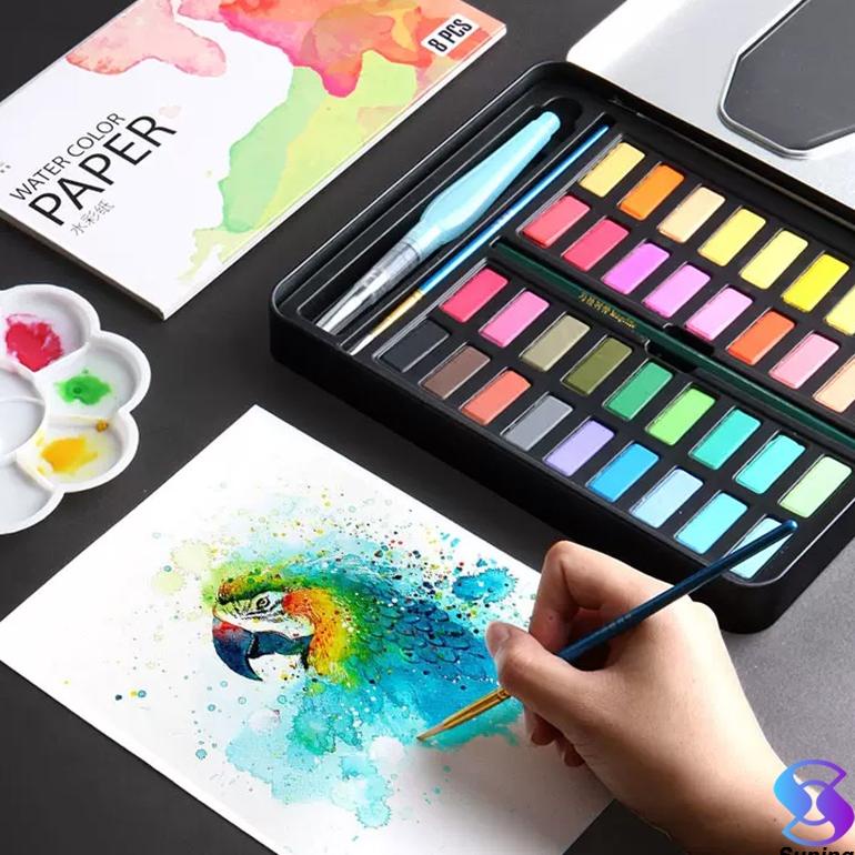 

36/48WATER COLORING PENCIL FOR ART STUDENT WATER COLOR SET - ALAT CAT AIR SET (TERMASUK KUAS DAN KERTAS GAMBARA) TERLARISS...,,,,,
