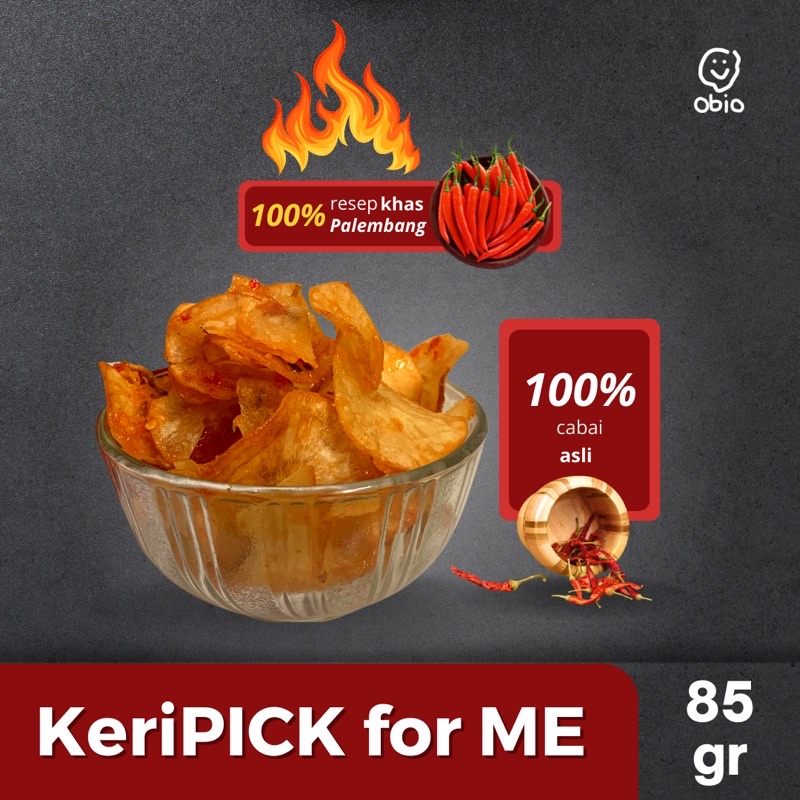 Keripik Singkong Pedas Manis khas PALEMBANG by Obio PICK ME - 100% Cabai Asli &amp; Rempah Pilihan