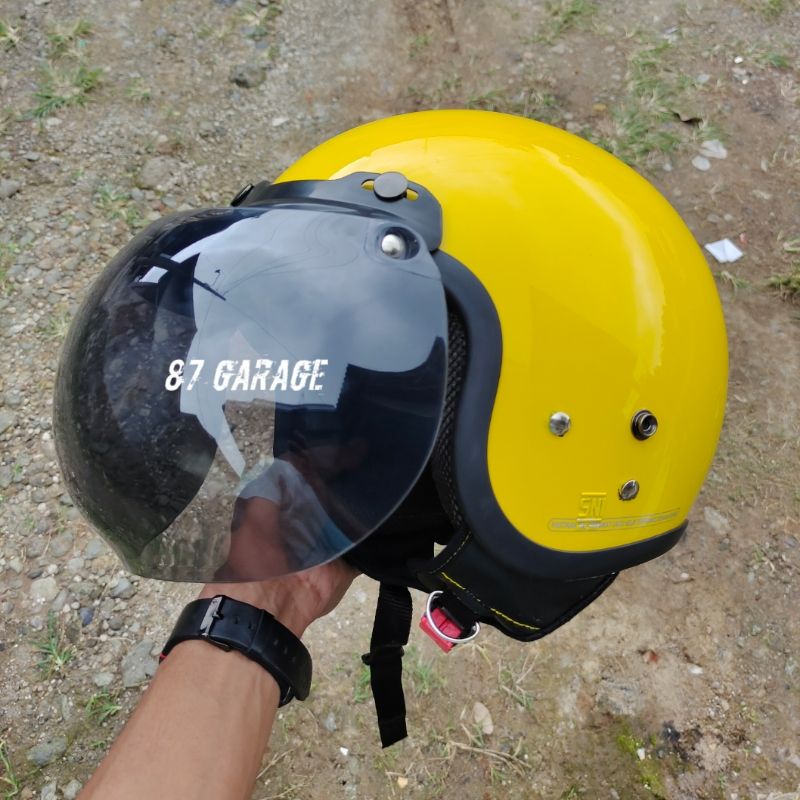 HELM BOGO POLOS DEWASA PRIA WANITA FULL LEHER